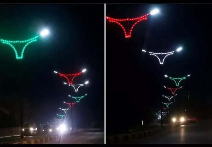 إضاءة شوارع مارتيل بين الإبداع الفني والإيحاءات الجنسية المثيرة للجدل