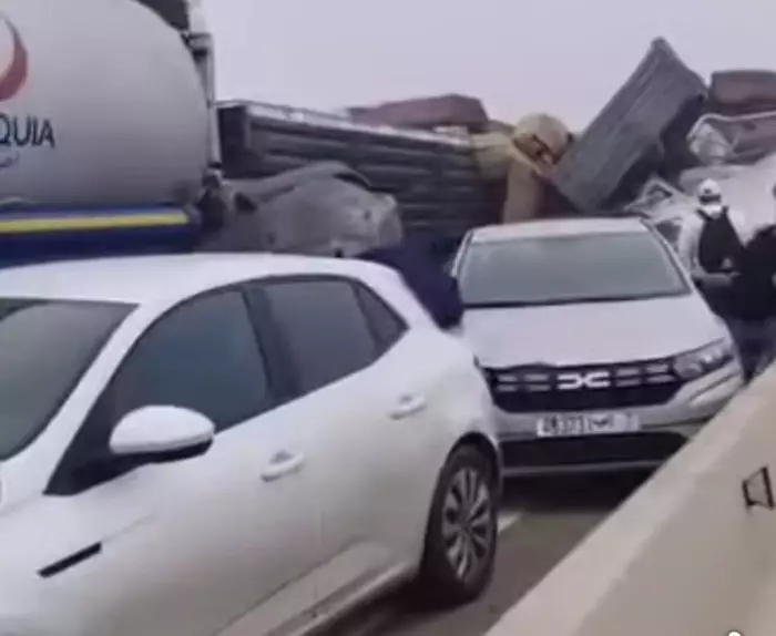 جحيم الضباب يحوّل الطريق السيار إلى مقبرة من الحديد