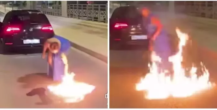  في ظل استنكار عام لهذا الفعل الشنيع تفاصيل ظاهرة خطيرة بطلاتها  مؤثرات تضرمن النار في الشارع العام .