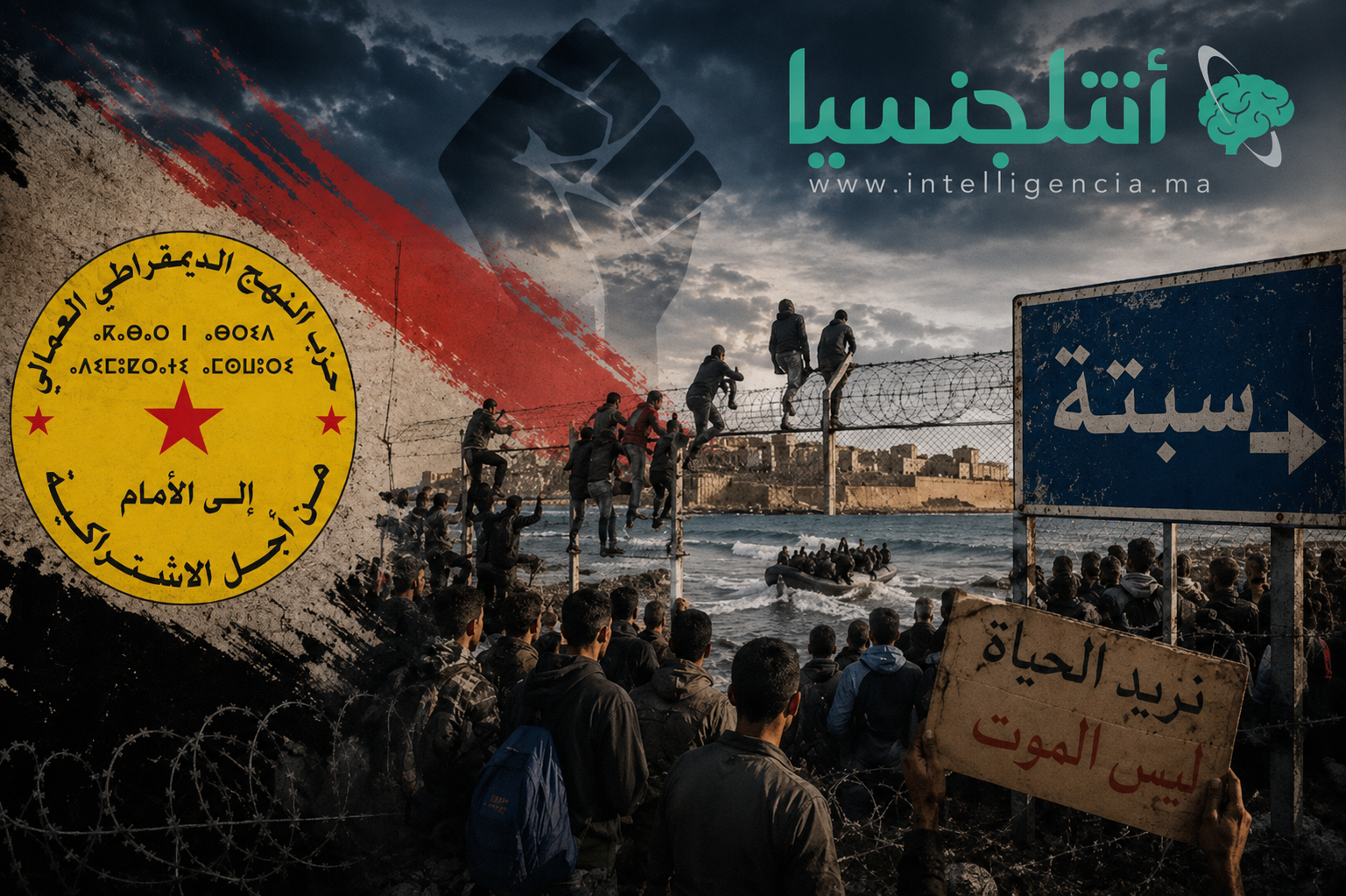 النهج يُهاجم الدولة وأحزابها بعد نزوح الفنيدق ويؤكد:الشباب يُصوت بأقدامه ضد الواقع