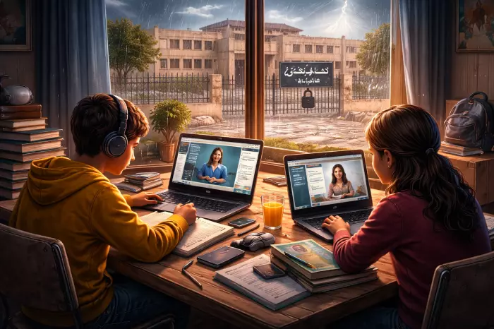 المدرسة المغربية تُغلق أبوابها وتفتح الشاشات والتعليم تحت رحمة الطقس والوزارة ترمي التلاميذ إلى "المنصة"