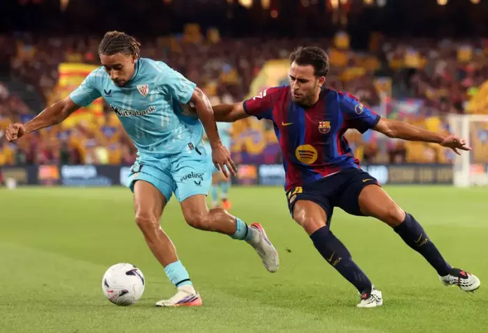 برشلونة يتجاوز أتلتيك بلباو بثنائية ويحتفل بأول ظهور لرودري