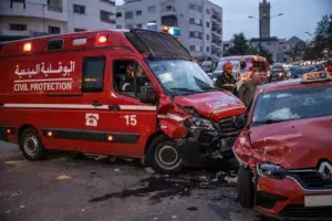 حادث سير بين الوقاية المدنية وسيارة أجرة بالدار البيضاء