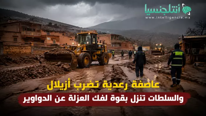 عاصفة رعدية تضرب أزيلال واستنفار في صفوف السلطات 