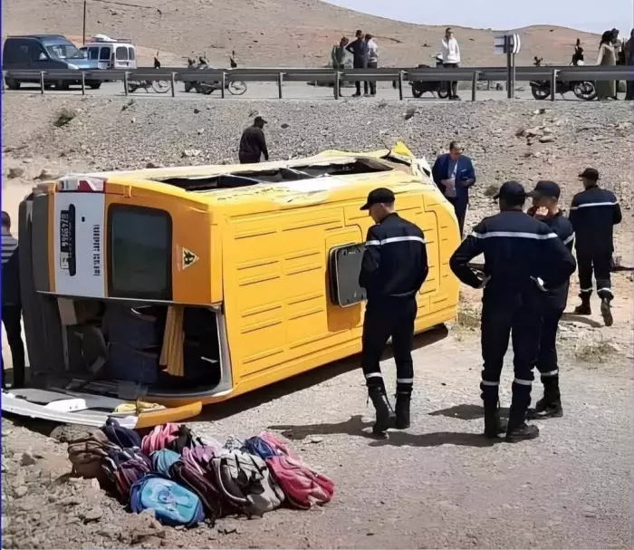 انقلاب سيارة نقل مدرسي يهز ورزازات ويصيب تلاميذ ويعيد ملف السلامة الطرقية للواجهة