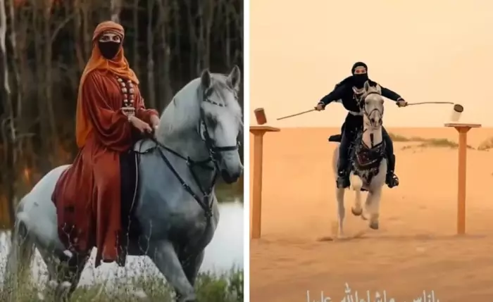 الفارسة الملثّمة...سيدة السيف التي دوّخت الجيوش ولم تنحنِ في زمن الانكسار