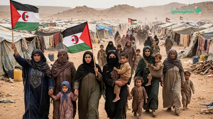البوليساريو تحشد الشارع بالقوة في تندوف لمواجهة مسودة القرار الأمريكي وتطويق مآزقها السياسية