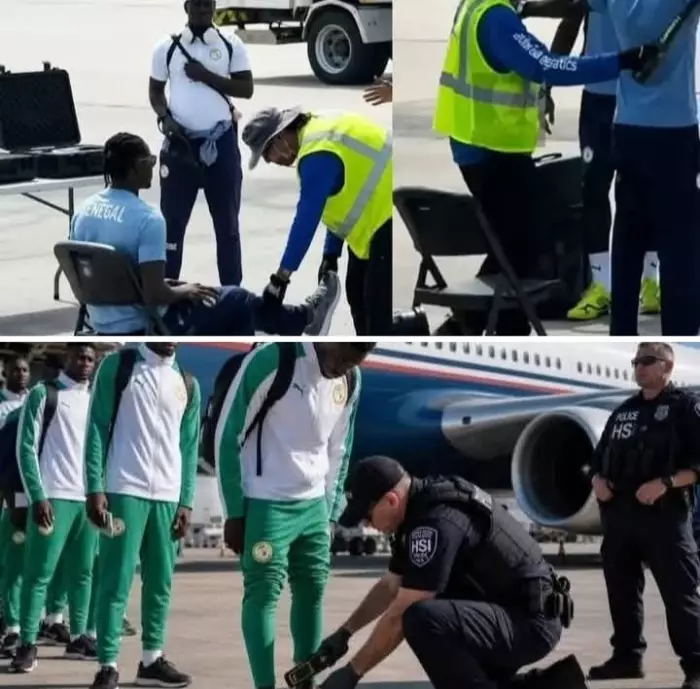 أمريكا تعيد تربية المنتخب السنغالي بعدما فعله بالمغرب ، تفاصيل تفتيش استثنائي صارم خضعت له بعثة السنغال