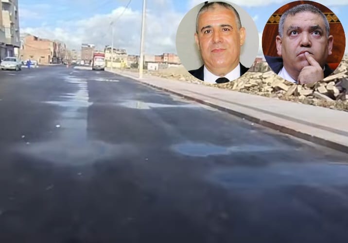 فضيحة: أمطار خفيفة تفضح الغش في مشروع بـ: 14 مليار بسيدي يحيى الغرب وشوارع غارقة تثير غضب السكان