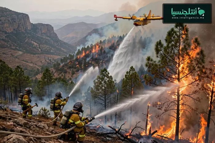 نيران الغابات تُشعل تطوان وتارودانت و"كانادير" تُنقذ الشمال من كارثة